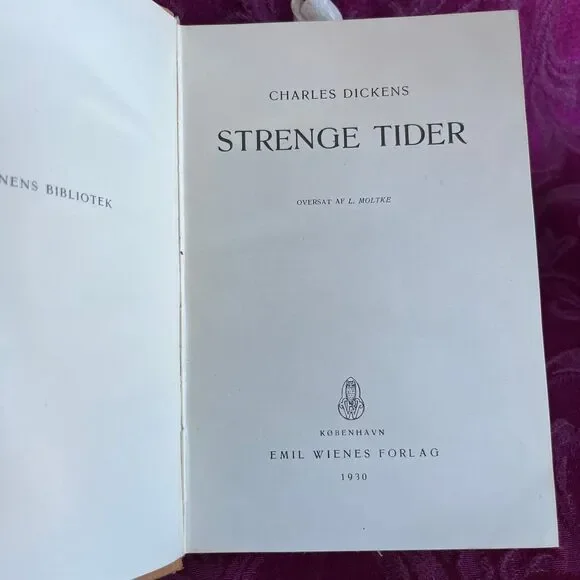 1930 Vintage Danish Book: Charles Dickens Strenge Tider (Hard Times) - Picture 5 of 10